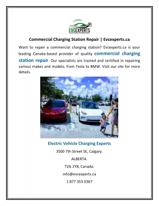 Commercial Charging Station Repair | Evcexperts.ca