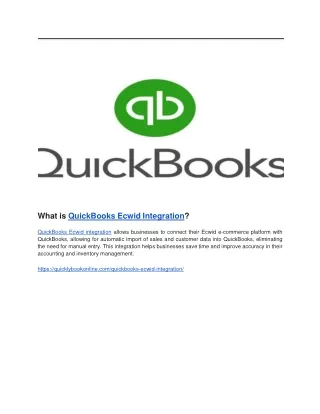 what is quickbooks ecwid integration quickbooks