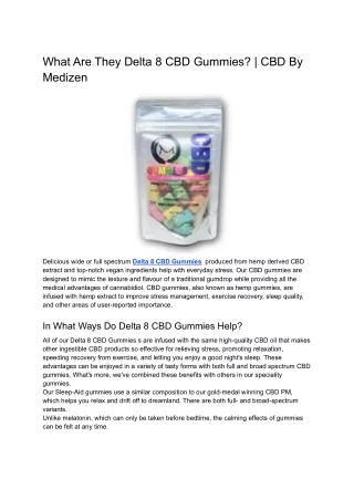CBD Gummies_ What Are They
