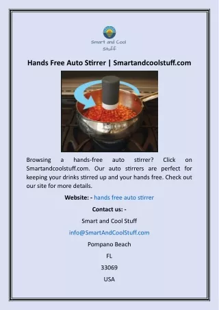 Hands Free Auto Stirrer  Smartandcoolstuff