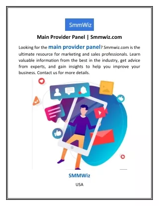 Main Provider Panel | Smmwiz.com