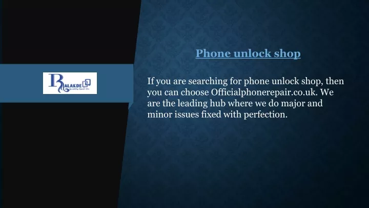 phone unlock shop