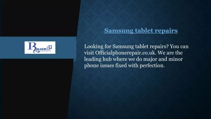 samsung tablet repairs