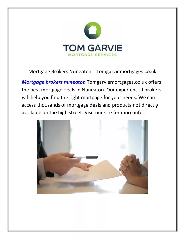 mortgage brokers nuneaton tomgarviemortgages co uk