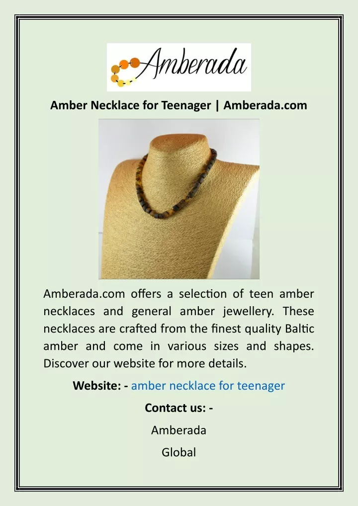 amber necklace for teenager amberada com