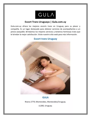 Escort Trans Uruguaya | Gula.com.uy