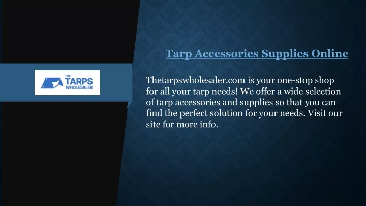 tarp accessories supplies online