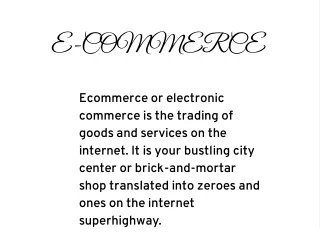 e commerce
