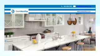 White Quartz kitchen worktops in london