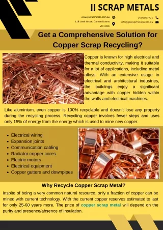 Get a Comprehensive Solution for Copper Scrap Recycling?
