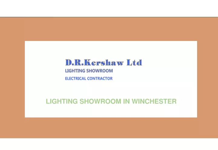 lighting showroom in winchester