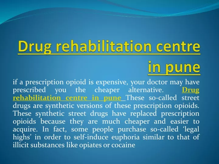 drug rehabilitation centre in pune