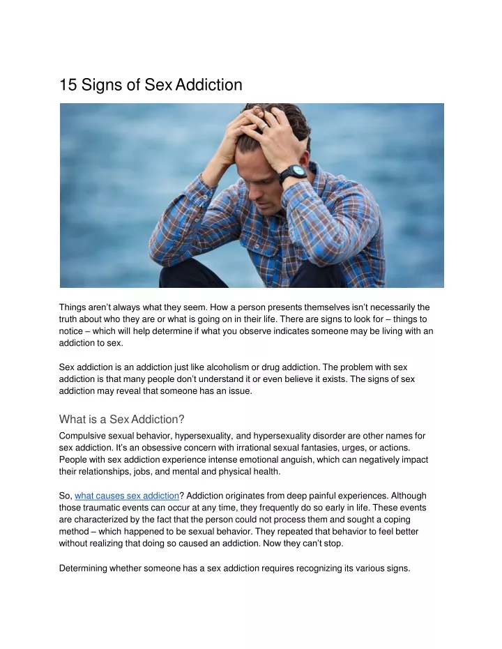 Ppt Signs Of Sex Addiction Powerpoint Presentation Free Download Id11922352