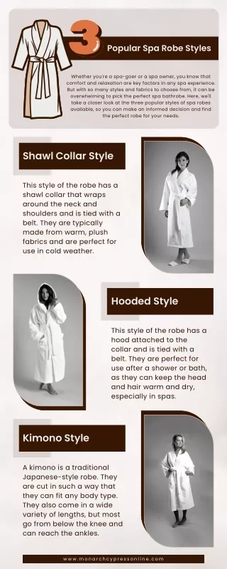 3 Popular Spa Robe Styles