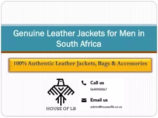 Genuine Leather Jackets for Men in South Africa