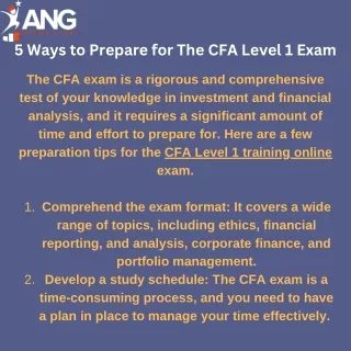 5 Ways to Prepare for The CFA Level 1 Exam