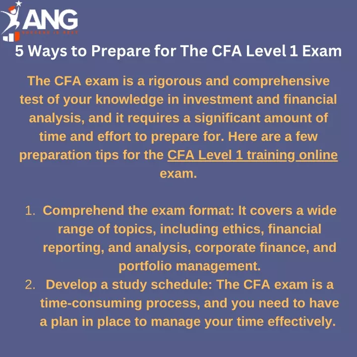 5 ways to prepare for the cfa level 1 exam test