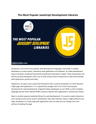 the most popular javascript development libraries