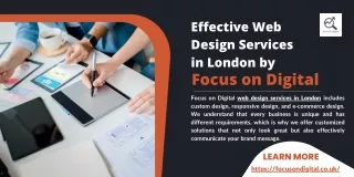 Effective Web Design Services in London by Focus on Digital
