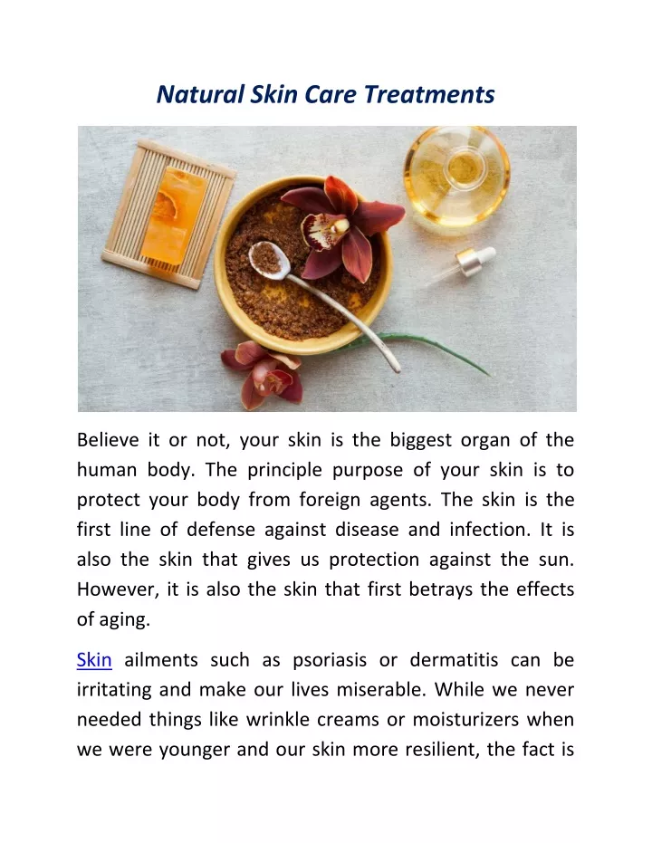 natural skin care treatments