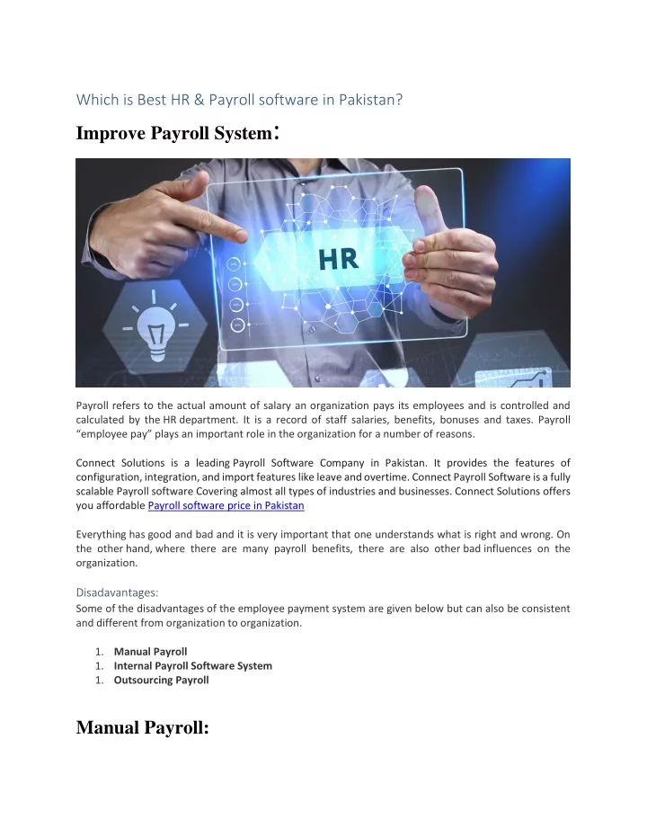 which is best hr payroll software in pakistan