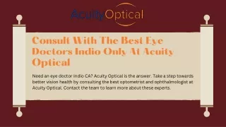 consult with the best eye doctors indio only