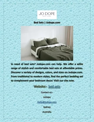 bed sets jodope com