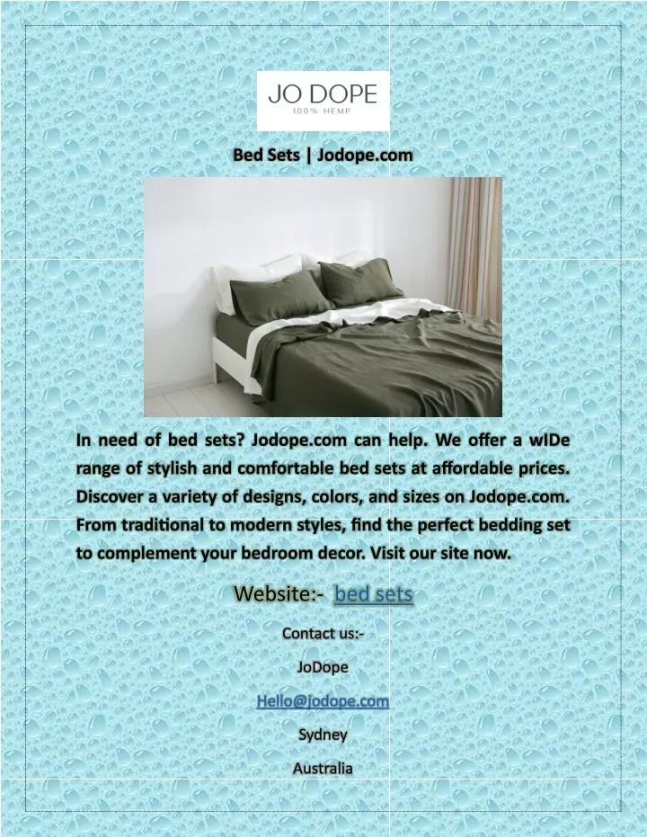 bed sets jodope com