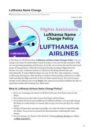 lufthansa name change