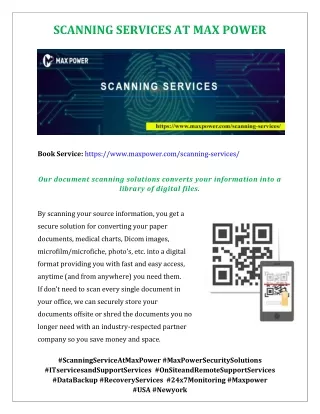 SCANNING SERVICES | MAX POWER