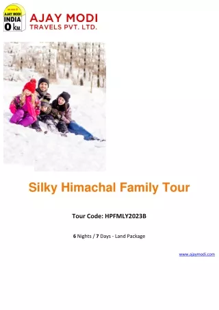 Book Himachal Tour Packages with Ajay Modi Travels
