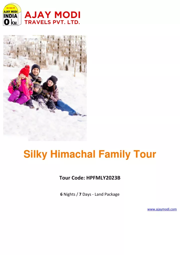 silky himachal family tour