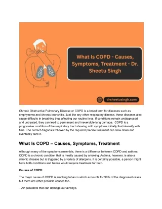chronic obstructive pulmonary disease or copd