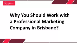 Marketing Company Brisbane & Business Marketing Services