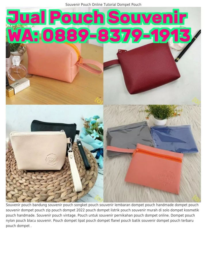 souvenir pouch online tutorial dompet pouch