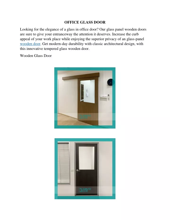 office glass door