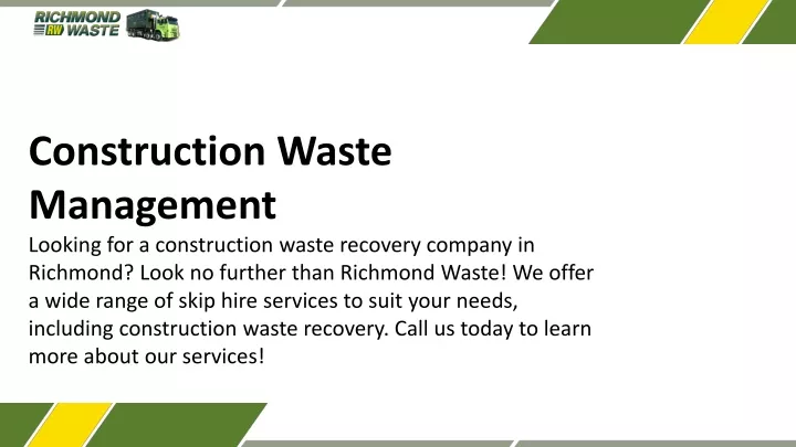 construction waste management looking