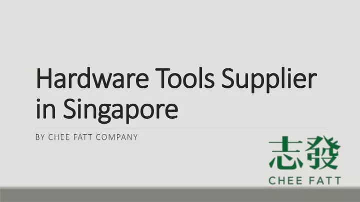 hardware tools supplier in singapore