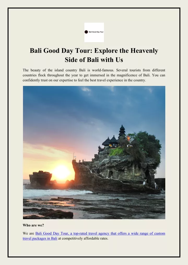 bali good day tour explore the heavenly side
