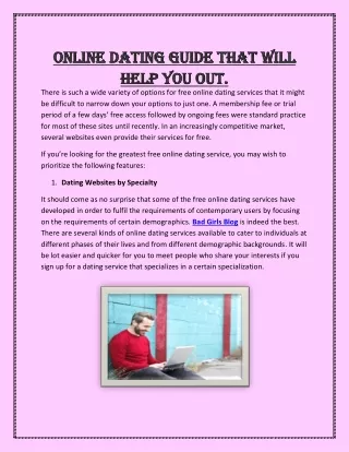 Online dating guide that will help you out