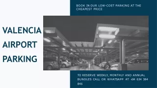 Valencia Airport Parking | VLC Parking Low cost
