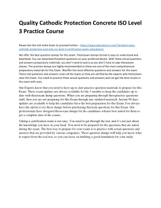 quality cathodic protection concrete iso level