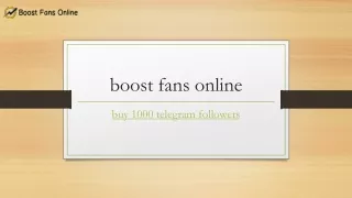 Buy 1000 Telegram Followers | Boostfansonline.com