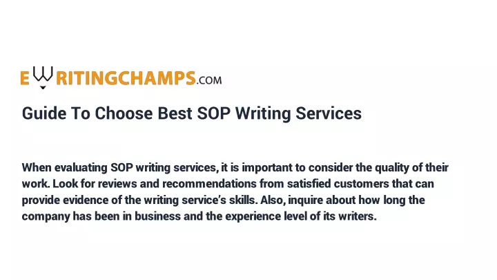 best sop writing services quora