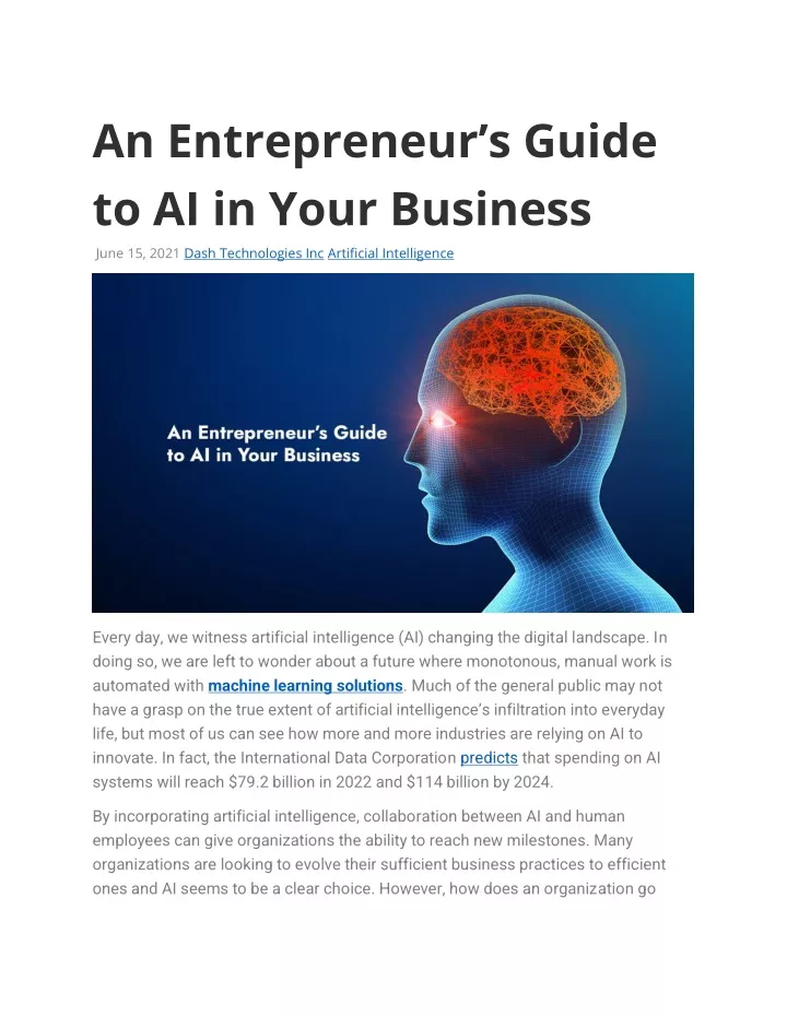 an entrepreneur s guide to ai in your business