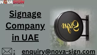 Signage Company in UAE