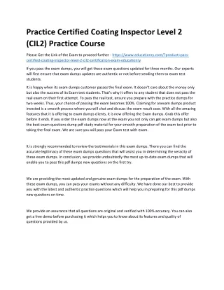 practice certified coating inspector level 2 cil2