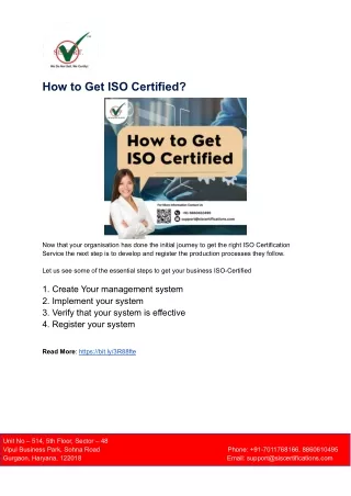 how to get iso certified
