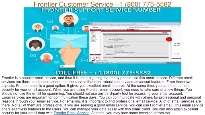 frontier customer service 1 800 775 5582