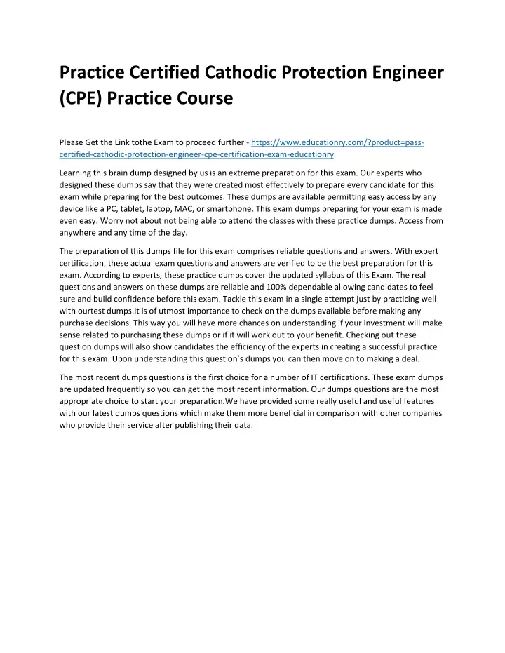 practice certified cathodic protection engineer